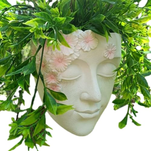 Face Planter Pot Head Planter, Face Resin Planter Pot Face Flower Pots For Indoor Outdoor Plants Wall Mounted Flower Pot Cute Plants Vase For Porch Balcony Face Planter Pot Head Planter, Face Resin Planter Pot Face Flower Pots For Indoor Outdoor Plants Wall Mounted Flower Pot Cute Plants Vase For Porch Balcony von Anulely
