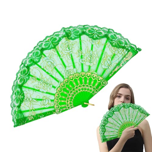 Faltbare Handfächer | Hand Floral Faltbarer Spitzenfächer | Faltbarer Spitzenhandfächer für kulturelle Veranstaltungen, Bühnenauftritte und Themenpartys Faltbare Handfächer | Hand Floral Faltbarer Spitzenfächer | Faltbarer Spitzenhandfächer für kulturelle Veranstaltungen, Bühnenauftritte und Themenpartys von Anulely