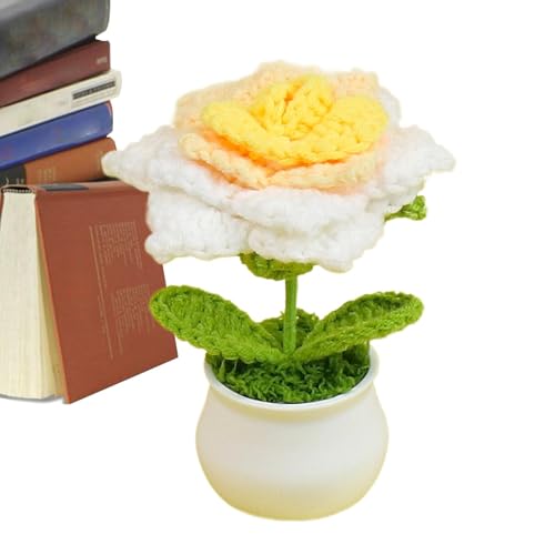 Gestrickte – Handgefertigte gestrickte Rosen, gehäkelte Topfpflanzen, niedliche gehäkelte Auto-Dekoration, -Schreibtisch-Dekorationen, Geschenk für Frauen, Mutter, Ehefrau Gestrickte – Handgefertigte gestrickte Rosen, gehäkelte Topfpflanzen, niedliche gehäkelte Auto-Dekoration, -Schreibtisch-Dekorationen, Geschenk für Frauen, Mutter, Ehefrau von Anulely