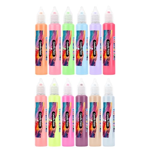 Glasmalstifte – 12 Farben, Dekor, Kerzen, Farbe, Wachsstift, Schreibmarker-Set, Anfängerfreundliches Dekorieren für Glashandwerk, Kinder, Baumwollstoff, Tragetaschen, Geburtstag, Hochzeit, Party Glasmalstifte – 12 Farben, Dekor, Kerzen, Farbe, Wachsstift, Schreibmarker-Set, Anfängerfreundliches Dekorieren für Glashandwerk, Kinder, Baumwollstoff, Tragetaschen, Geburtstag, Hochzeit, Party von Anulely