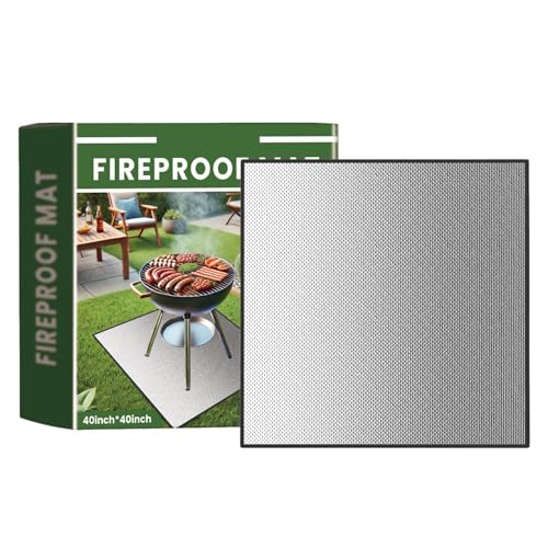 Grillbodenmatte, öldichte Grillschutzmatte – wasserdichte Untergrillmatte für Outdoor-Grill, feuerfeste Matte für Rasen, Deck und Terrasse von Anulely