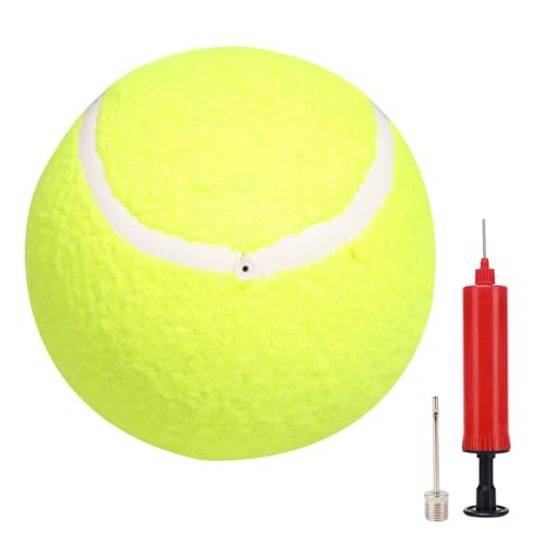Großer Tennisball, riesiger Hundeball, übergroßer Tennisball, Welpenball, lustiges Haustier-Kauspielzeug, interaktives Spielzeug mit Pumpe und Nadel für den Außenbereich von Anulely