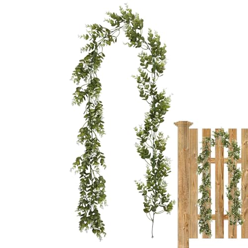 Grüne Girlande, künstliche Eukalyptusblätter, 1,8 m, künstliche Reben, Eukalyptusblätter, grüne Girlande für Hochzeit, Hintergrund, , Wanddekoration Grüne Girlande, künstliche Eukalyptusblätter, 1,8 m, künstliche Reben, Eukalyptusblätter, grüne Girlande für Hochzeit, Hintergrund, , Wanddekoration von Anulely