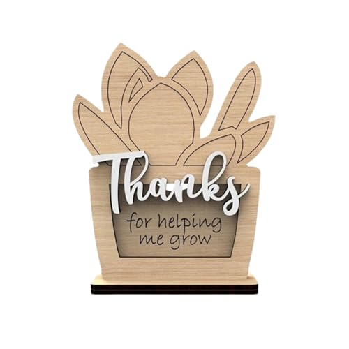 Grußkartenhalter aus Holz, Grußkartenhalter für den Schreibtisch, Sukkulenten-Displayständer für Lehrertag, multifunktionales Ornament, tragbar, Kartenhalter von Anulely
