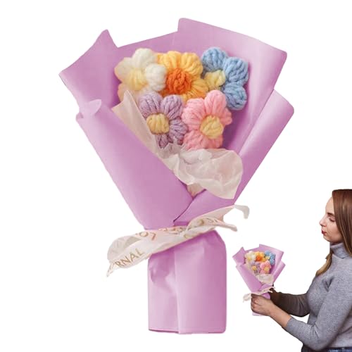 Häkelstrauß | Handgefertigter gestrickter künstlicher Blumenstrauß mit exquisiter Umwicklung | Kunstpflanzen, Schreibtischdekorationen, Tischdekoration für Valentinstag, Muttertag Häkelstrauß | Handgefertigter gestrickter künstlicher Blumenstrauß mit exquisiter Umwicklung | Kunstpflanzen, Schreibtischdekorationen, Tischdekoration für Valentinstag, Muttertag von Anulely