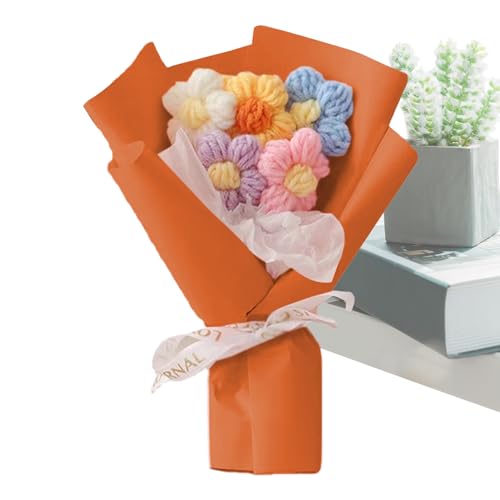 Häkelstrauß – handgefertigter Blumenstrauß mit exquisiter Verpackung, Kunstpflanzen für Tischdekoration, Schreibtischdekoration, Heimdekoration Häkelstrauß – handgefertigter Blumenstrauß mit exquisiter Verpackung, Kunstpflanzen für Tischdekoration, Schreibtischdekoration, Heimdekoration von Anulely