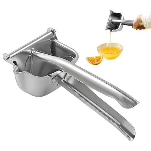 Handpresse Entsafter – Manueller Entsafter aus Edelstahl | tiefer Entsaftbehälter Design Handentsafter für Zitronen, Orangen, Trauben und Wassermelonen Handpresse Entsafter – Manueller Entsafter aus Edelstahl | tiefer Entsaftbehälter Design Handentsafter für Zitronen, Orangen, Trauben und Wassermelonen von Anulely