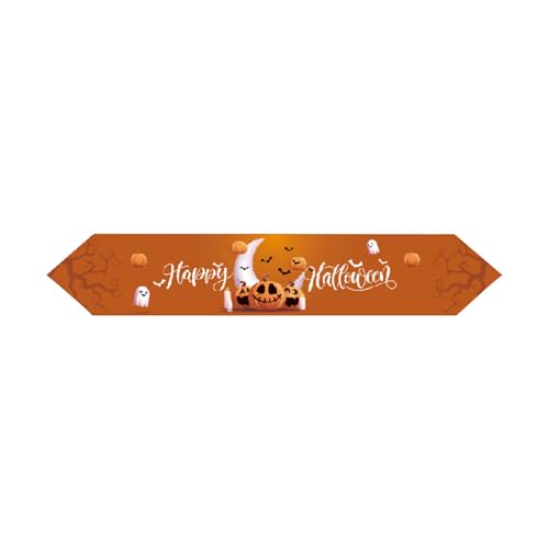 Happy Halloween Tischläufer – Kürbisse Skelette 183 cm Halloween-Tischdecke – Abendessen, langer Bauernhaus-Tischläufer, Esstischdekoration Happy Halloween Tischläufer – Kürbisse Skelette 183 cm Halloween-Tischdecke – Abendessen, langer Bauernhaus-Tischläufer, Esstischdekoration von Anulely
