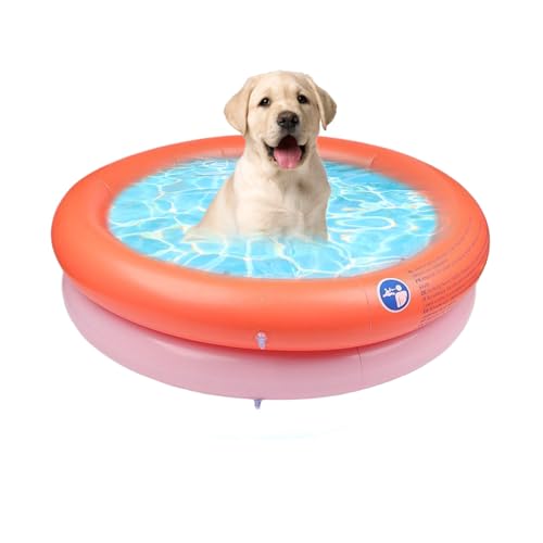 Hundeschwimmbecken – Faltbarer Hundepool | Faltbare Badewanne aufblasbar für Outdoor-Welpen, kleine und mittelgroße Indoor-Hinterhof-Haustiere von Anulely