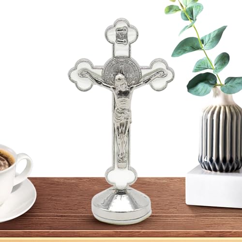 Jesus Figur | Dekorative Tischfigur aus Metall, realistische Jesus-Skulpturen für Bücherregale, tragbare Dekoration mit Sockel für Schränke Jesus Figur | Dekorative Tischfigur aus Metall, realistische Jesus-Skulpturen für Bücherregale, tragbare Dekoration mit Sockel für Schränke von Anulely