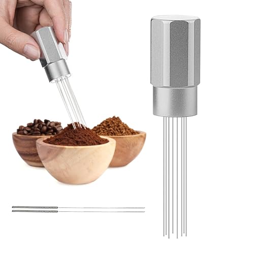 | Kaffeewerkzeug Verteiler | Professioneller Espressobesen, Rührwerkzeug mit Magneten für Kaffeemaschinen, Kinder, Erwachsene | Kaffeewerkzeug Verteiler | Professioneller Espressobesen, Rührwerkzeug mit Magneten für Kaffeemaschinen, Kinder, Erwachsene von Anulely
