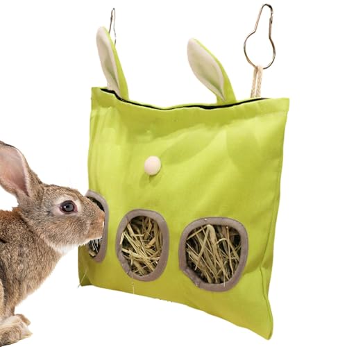 Kaninchen Heu-Futtertasche – Suspensible Kaninchen-Futtertasche – entzückende langsam fressende Fütterungstasche, waschbarer Tierfutterspender für kleine Tiere von Anulely