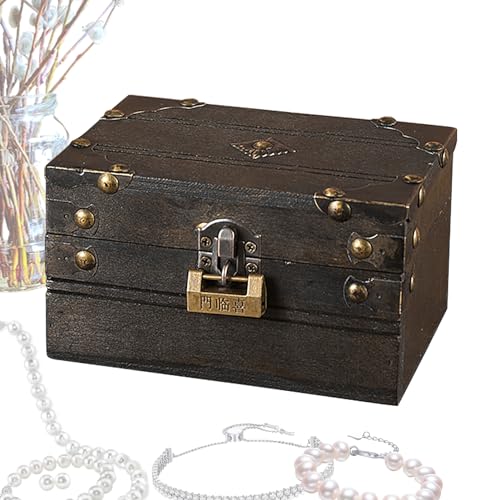Kleine Truhe, Piratentruhe, Aufbewahrungsbox, Erinnerungsbox für Schmuck, Münzsammlung und Heimdekoration, kleine Truhe, Holzkiste, Schatzkiste Kleine Truhe, Piratentruhe, Aufbewahrungsbox, Erinnerungsbox für Schmuck, Münzsammlung und Heimdekoration, kleine Truhe, Holzkiste, Schatzkiste von Anulely