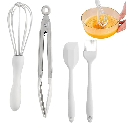 Küchenutensilien-Set aus Silikon, antihaftbeschichtet, 4 Stück, Kochutensilien-Set, Backspatel für antihaftbeschichtetes Kochgeschirr, Spatel, Zange zum Backen, Kochen, Küchenzubehör Küchenutensilien-Set aus Silikon, antihaftbeschichtet, 4 Stück, Kochutensilien-Set, Backspatel für antihaftbeschichtetes Kochgeschirr, Spatel, Zange zum Backen, Kochen, Küchenzubehör von Anulely
