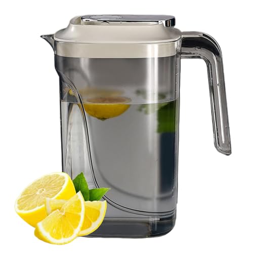 Kühlschrank-Wasserflasche, 2200 ml, lebensmittelecht, kühlschrankfreundlicher Wasserspender, multifunktionaler Wasserbehälter, platzsparende Kühlschrankflasche für Limonade, Saft, Milch, Tee Kühlschrank-Wasserflasche, 2200 ml, lebensmittelecht, kühlschrankfreundlicher Wasserspender, multifunktionaler Wasserbehälter, platzsparende Kühlschrankflasche für Limonade, Saft, Milch, Tee von Anulely