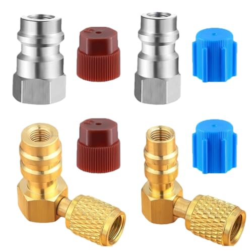 Luftkupplung und Stecker-Set, R134A AC-Armaturen-Umwandlungsadapter-Set, Hoch-/Niederdruck R12 auf R134a Adapter-Kit für Auto-Klimaanlage Luftkupplung und Stecker-Set, R134A AC-Armaturen-Umwandlungsadapter-Set, Hoch-/Niederdruck R12 auf R134a Adapter-Kit für Auto-Klimaanlage von Anulely
