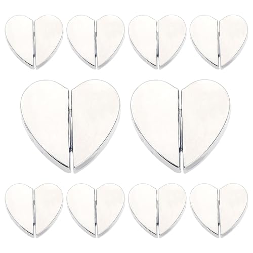 Magnete für Vorhänge, Duschmagnete für Vorhang, 10 x Legierung, robuste Gewichte, herzförmiger Verschluss für Vorhänge, Flagge, Tischdecke Magnete für Vorhänge, Duschmagnete für Vorhang, 10 x Legierung, robuste Gewichte, herzförmiger Verschluss für Vorhänge, Flagge, Tischdecke von Anulely