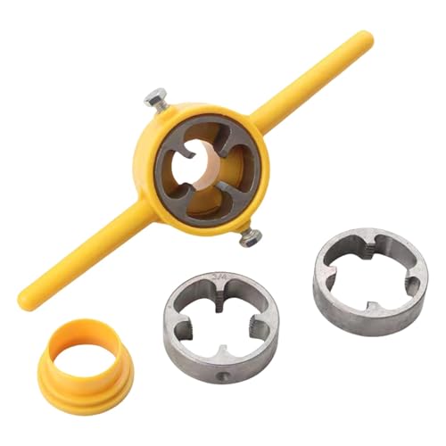 PVC-Gewindemacher-Werkzeug – PVC-Handhersteller-Werkzeug | wiederverwendbares Rohrgewinde-Set mit 1/2 Zoll 3/4 Zoll Stanzformen, inklusive Schraubenschlüssel PVC-Gewindemacher-Werkzeug – PVC-Handhersteller-Werkzeug | wiederverwendbares Rohrgewinde-Set mit 1/2 Zoll 3/4 Zoll Stanzformen, inklusive Schraubenschlüssel von Anulely