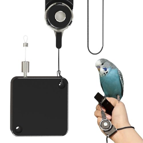 Papageiengeschirr – 2 m automatische Teleskop-Sittichleinen, Vogel-Fliegengeschirr mit weichem Fußring, Nymphensittich-Leinen, Zugseil für Vögel im Freien Papageiengeschirr – 2 m automatische Teleskop-Sittichleinen, Vogel-Fliegengeschirr mit weichem Fußring, Nymphensittich-Leinen, Zugseil für Vögel im Freien von Anulely