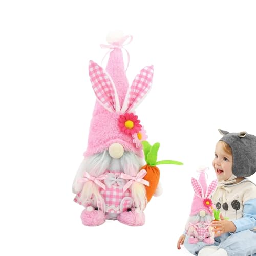 Plüschpuppe | Pink Faceless Doll Bunny Plush - Schwedische Tomte Puppe Hase, Haushalt Ornamente für Innenbereich, Desktop, Wohnzimmer, Schlafzimmer, Arbeitszimmer Plüschpuppe | Pink Faceless Doll Bunny Plush - Schwedische Tomte Puppe Hase, Haushalt Ornamente für Innenbereich, Desktop, Wohnzimmer, Schlafzimmer, Arbeitszimmer von Anulely