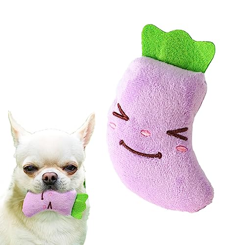 Quietschendes Hundespielzeug | Gemüse-Plüsch-Hundespielzeug – weiches interaktives Kauspielzeug für Hunde, niedliche Obst-Snacks für Indoor-Welpen, kleine Rassen, mittelgroße Hunde Quietschendes Hundespielzeug | Gemüse-Plüsch-Hundespielzeug – weiches interaktives Kauspielzeug für Hunde, niedliche Obst-Snacks für Indoor-Welpen, kleine Rassen, mittelgroße Hunde von Anulely