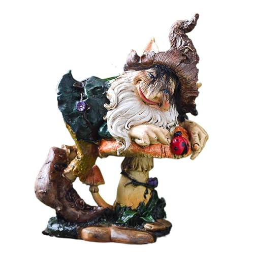 Rasenzwerg | Gartenzwerg mit Pilz-Statuen für den Außenbereich | bunte Gartenzwerge für den Außenbereich, niedliche Zwerge, Pilz-Statuen für Hof, Kunst, Outdoor, Terrasse, Dekoration Rasenzwerg | Gartenzwerg mit Pilz-Statuen für den Außenbereich | bunte Gartenzwerge für den Außenbereich, niedliche Zwerge, Pilz-Statuen für Hof, Kunst, Outdoor, Terrasse, Dekoration von Anulely