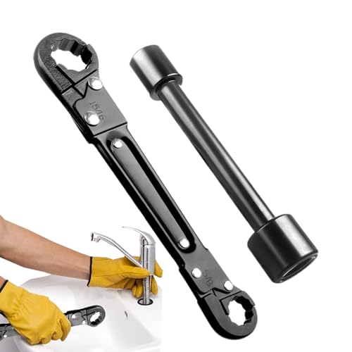 Sanitärschlüssel für enge Räume, Mehrzweck-Winkelschlüssel-Set, Winkelstop-Entfernungswerkzeuge, kompakter Sanitärschlüssel, Entfernungswerkzeug-Set, Klempnerei Sanitärschlüssel für enge Räume, Mehrzweck-Winkelschlüssel-Set, Winkelstop-Entfernungswerkzeuge, kompakter Sanitärschlüssel, Entfernungswerkzeug-Set, Klempnerei von Anulely