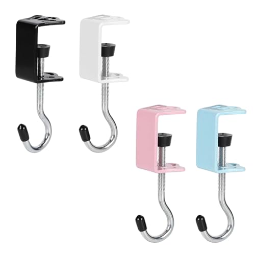 Schreibtisch-Geldbörsenhalter – Tisch-Rucksack-Haken, 4 x ohne Stanzer, Organizer, platzsparend, für Schultasche, Mantel, Eingang, Zuhause, Schrank, Studentenspind, Restaurant, Spiel Schreibtisch-Geldbörsenhalter – Tisch-Rucksack-Haken, 4 x ohne Stanzer, Organizer, platzsparend, für Schultasche, Mantel, Eingang, Zuhause, Schrank, Studentenspind, Restaurant, Spiel von Anulely