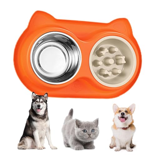 Slow Feeder Hundenäpfe – Futter- und Wasser-Futternapf Haustierfutterbehälter – langsames Fressen, rutschfeste Matte, abnehmbar, Welpen-Futterspender für kleine, mittelgroße Hunde, Katzen Slow Feeder Hundenäpfe – Futter- und Wasser-Futternapf Haustierfutterbehälter – langsames Fressen, rutschfeste Matte, abnehmbar, Welpen-Futterspender für kleine, mittelgroße Hunde, Katzen von Anulely