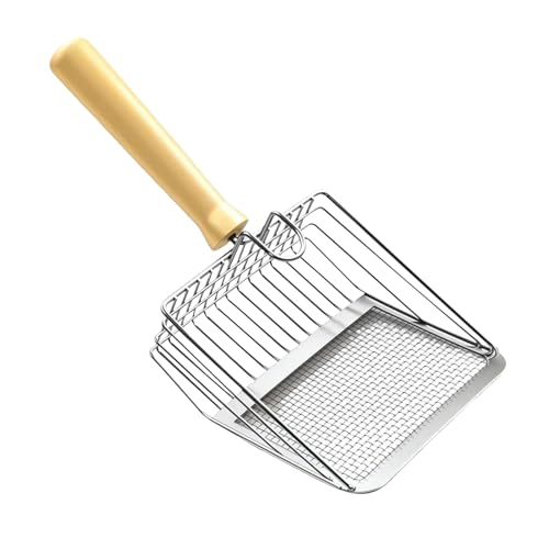 Streuschaufel | Metallschaufel - Komfortabler Griff Edelstahl Schaufel Kätzchen Kotheber für Multi-Katzen Haushalt Hühnerstall Kleintiere von Anulely