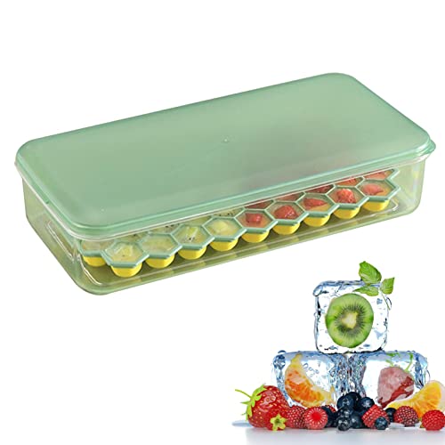 Tabletts mit Deckel und Behälter, sichere Eiskugelform für Whiskey, Tabletts mit Deckel, sechseckige Formen für Cocktail, Gefrierschrank, Trinken Tabletts mit Deckel und Behälter, sichere Eiskugelform für Whiskey, Tabletts mit Deckel, sechseckige Formen für Cocktail, Gefrierschrank, Trinken von Anulely