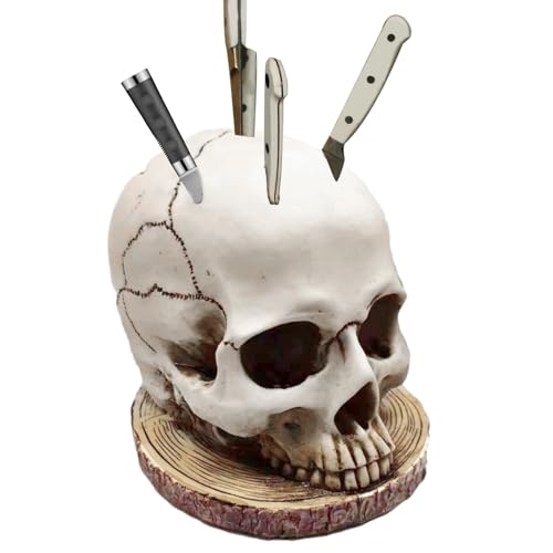 Totenkopf-Messerhalter für die Küche, Messerregal – Skelett-Dekoration, Horror, Küchenaufbewahrung, Messer- , Küche, Obst-Aufbewahrungsregal für gruselige Halloween Totenkopf-Messerhalter für die Küche, Messerregal – Skelett-Dekoration, Horror, Küchenaufbewahrung, Messer- , Küche, Obst-Aufbewahrungsregal für gruselige Halloween von Anulely