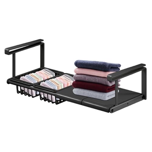 Unterregal-Aufbewahrungskorb | Untertisch-Artikelhalter – einziehbares Untertischregal für Schrank, Speisekammer, Waschküche, Studio, Küche, Schlafzimmer, Wohnheim Unterregal-Aufbewahrungskorb | Untertisch-Artikelhalter – einziehbares Untertischregal für Schrank, Speisekammer, Waschküche, Studio, Küche, Schlafzimmer, Wohnheim von Anulely