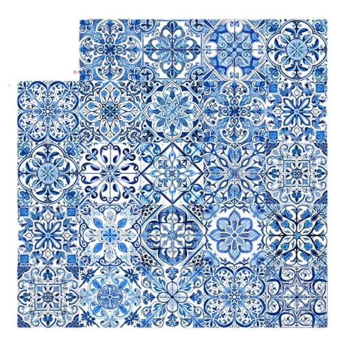 Wandfliesenaufkleber, 24 Stück Portugiesischer Stil klebrige Wandfliesen, Wandaufkleber Badezimmer , Fliesenaufkleber Aufkleber für Küche Wohnzimmer Badezimmer Home Decor Wandfliesenaufkleber, 24 Stück Portugiesischer Stil klebrige Wandfliesen, Wandaufkleber Badezimmer , Fliesenaufkleber Aufkleber für Küche Wohnzimmer Badezimmer Home Decor von Anulely