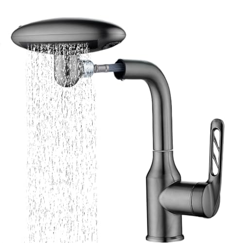 Waschbeckenarmatur für Badezimmer, Einhandgriff, auslaufsicher, 360 Grad drehbar, Auslauf-Design, 4 Modi, Hardware für Waschküche, , Toilette, Duschraum von Anulely