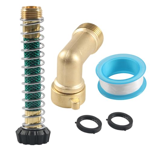 Wasserschlauch-Verteiler – Schnellverbindungs-Wasserhahn-Verteiler mit Federschutz, Schlauch-Zapfen-Adapter, 3/4-Zoll-Gewinde, 2-Wege-Anschluss für Outdoor-Gartenwäsche Wasserschlauch-Verteiler – Schnellverbindungs-Wasserhahn-Verteiler mit Federschutz, Schlauch-Zapfen-Adapter, 3/4-Zoll-Gewinde, 2-Wege-Anschluss für Outdoor-Gartenwäsche von Anulely