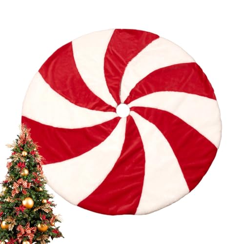 Weihnachtsbaum-Teppich, 121,9 cm, Plüsch-Baumrock – festlicher roter Spiral-Teppich für den Innenbereich, Versammlungen, Aktivitäten, Party-Dekoration, Zuhause, Festival, Outdoor Weihnachtsbaum-Teppich, 121,9 cm, Plüsch-Baumrock – festlicher roter Spiral-Teppich für den Innenbereich, Versammlungen, Aktivitäten, Party-Dekoration, Zuhause, Festival, Outdoor von Anulely