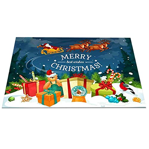 Weihnachtsmatte – Weihnachtsdecke – Wiederverwendbare Weihnachtsmatte – Badematte für Küche, Fußabtreter, Badezimmer Weihnachtsmatte – Weihnachtsdecke – Wiederverwendbare Weihnachtsmatte – Badematte für Küche, Fußabtreter, Badezimmer von Anulely