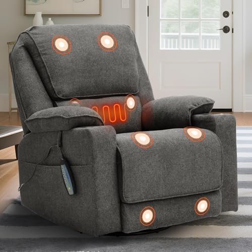 EIN um 360 Grad drehender massagestuhl mit beheizbaren massagestühlen, massagestühle mit Zwei gläsern, die im Wohnzimmer, im Schlafzimmer und in kinderstuben benutzt Werden (Dunkelgrau) von Anunweldo