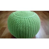 Gehäkelter Pouf/Poof/Ottoman/Fußhocker/Home Decor/Kissen/Sitzsack/Bodenkissen von AnuszkaDesign