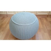 Gehäkelter Pouf/Poof/Ottoman/Fußhocker/Home Decor/Kissen/Sitzsack/Bodenkissen von AnuszkaDesign