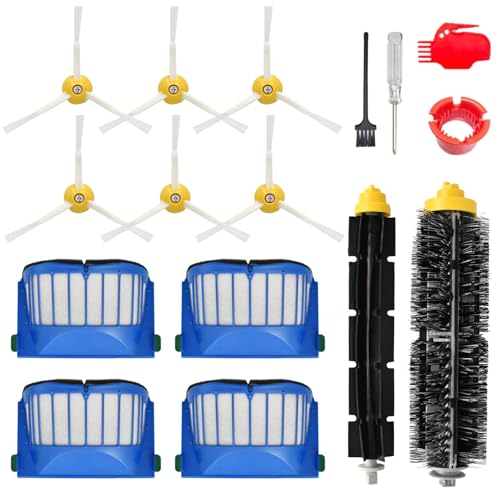 Anvacco Ersatzteil-Zubehörset für iRobot Roomba 600 Serie 692, 675, 677, 671, 694, 614, 691, 670, 615, 676, 639, 621, 679 – Zubehör für Saugroboter: 1 Hauptbürste, 4 Filter, 6 Seitenbürsten Anvacco Ersatzteil-Zubehörset für iRobot Roomba 600 Serie 692, 675, 677, 671, 694, 614, 691, 670, 615, 676, 639, 621, 679 – Zubehör für Saugroboter: 1 Hauptbürste, 4 Filter, 6 Seitenbürsten von Anvacco