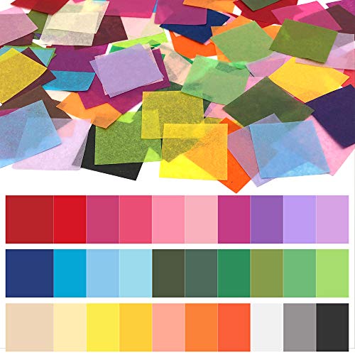 Anvin 3000 Stück Seidenpapierquadrate, 5,1 x 5,1 cm, Regenbogen-Mosaik-Quadrate für Kunst, Handwerk, DIY-Projekte, Scrunch Kunst, Klassenzimmer, Aktivitäten und mehr von Anvin