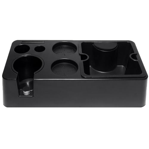 Anvuda Tamperstation 51/58mm, Tamping-Station aus ABS, Siebträger Halter mit Knock Box, Profi Barista Zubehör Set von Anvuda