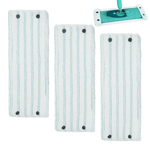 3 Stück Bodenwischer Ersatzbezug für Combi/Clean M Micro, Mikrofaser Wischmopp Bezug Effiziente Saugfähiger, Mopptuchbezug für alle Böden von Anwangda