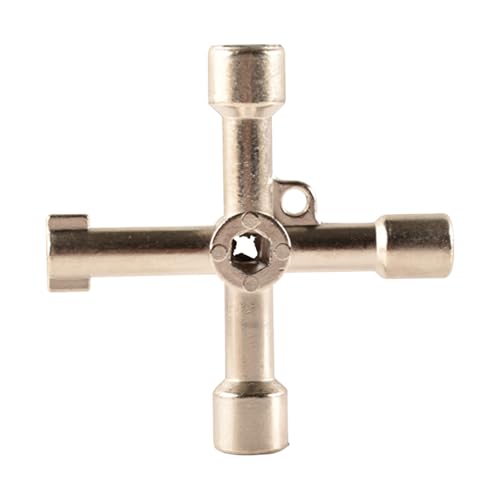 4 Wege Multifunktionsschlüssel, Universal Cross Key Vierkantschlüssel, Dreikantschlüssel für Absperrpfosten, Utilities Schaltschrankschlüssel für Elektrokasten Gas Wasser Stromzähler Box Schrank von Anwangda