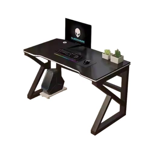 Multifunktionstisch Computertisch, Desktop-E-Sport-Tisch, Einfacher Miethaus-Schreibtisch, Studentenheim-Schreibtisch, Schlafzimmer, Schwarzer Schreibtisch Bed Side Table (Color : Black, Size : B) von Anwat