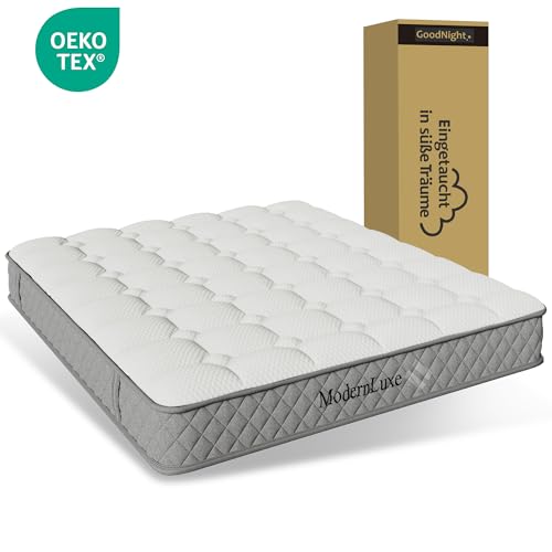 Anwick Kaltschaummatratze 140x200 cm mit Taschenfederkern - Orthopädische Matratze Härtegrad H3, 7-Zonen Unterstützung, Atmungsaktiv & Bewegungsentkoppelt, Vakuumverpackt (140 * 200) von Anwick