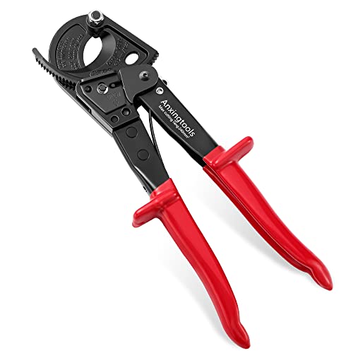 Ratschenschneider, Anxgingtools HS325 Heavy Duty Draht Cutter für Aluminiumkupferkabel bis zu 240 mm², Ratschenkabelschneider (HS325) von Anxingtools