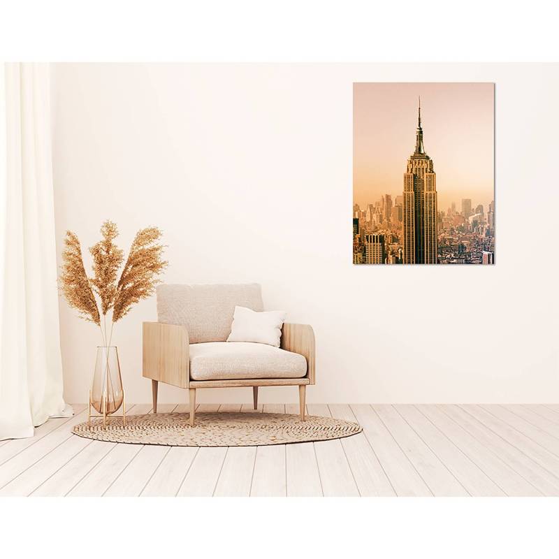 home24 Bild Empire Skyline, NYC Metal: Aku-Dibond Multicolor 70 x 90cm von home24
